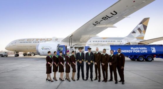 Etihad Airways flies world’s first flight fuelled by UAE plants