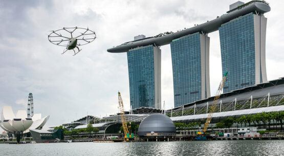 In pictures: Electric air taxi Volocopter debuts over Singapore’s Marina Bay