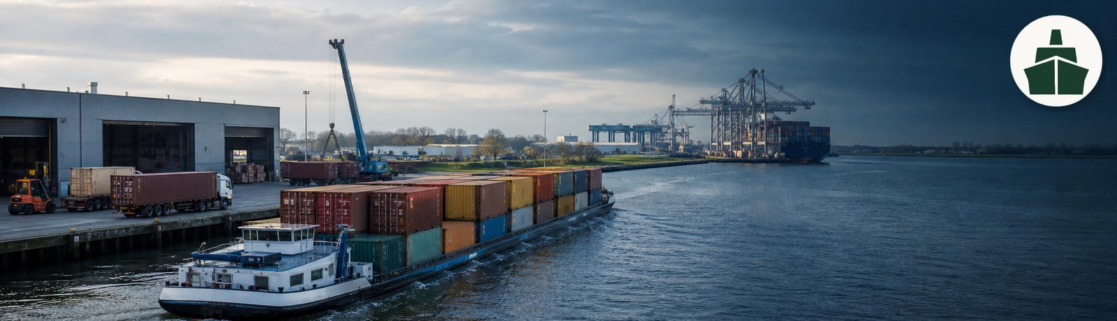 Shipping from the Netherlands to the UAE: Rotterdam, barge pre-carriage and consolidation