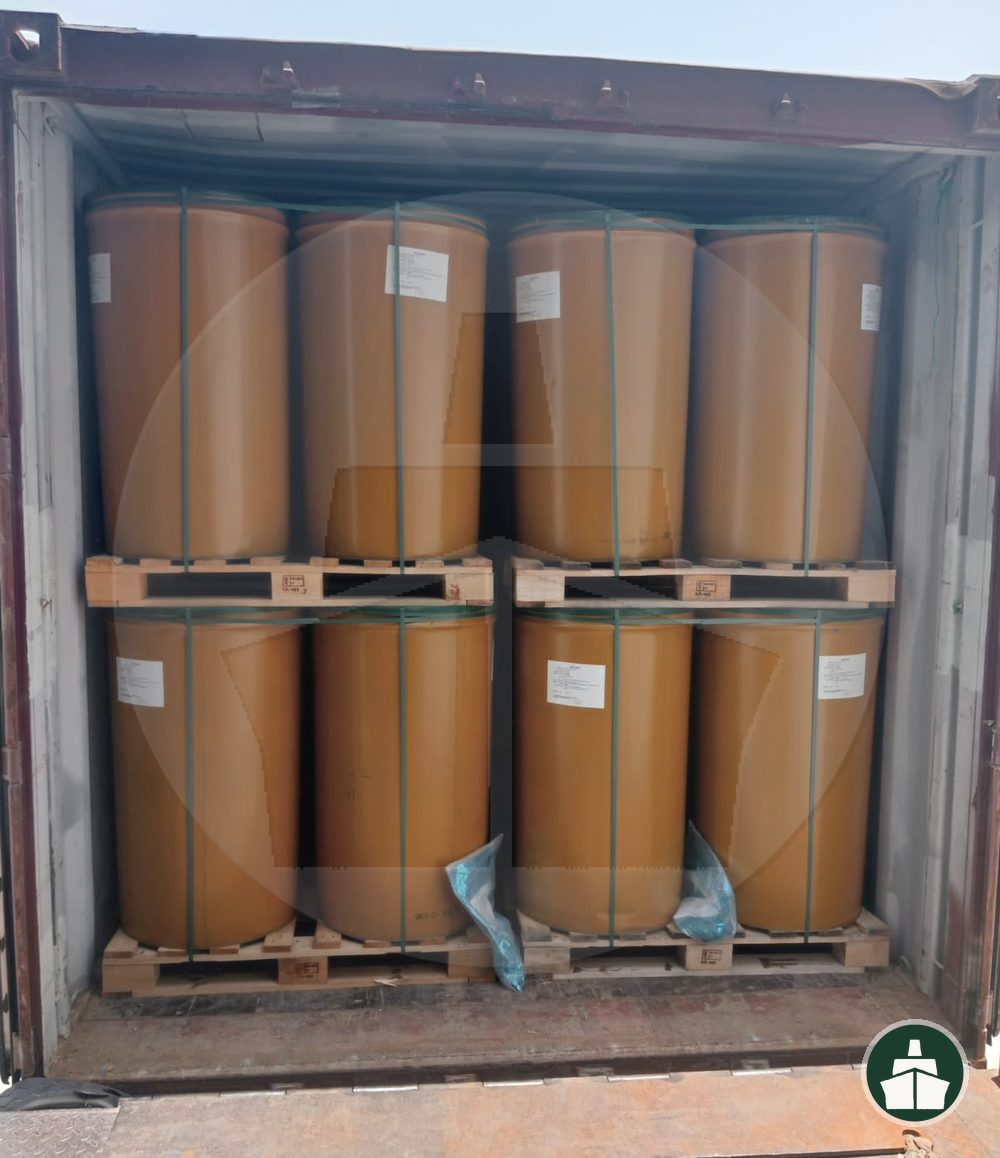 FMCG and beverage cargo stowed inside a container during cross stuffing at Jebel Ali