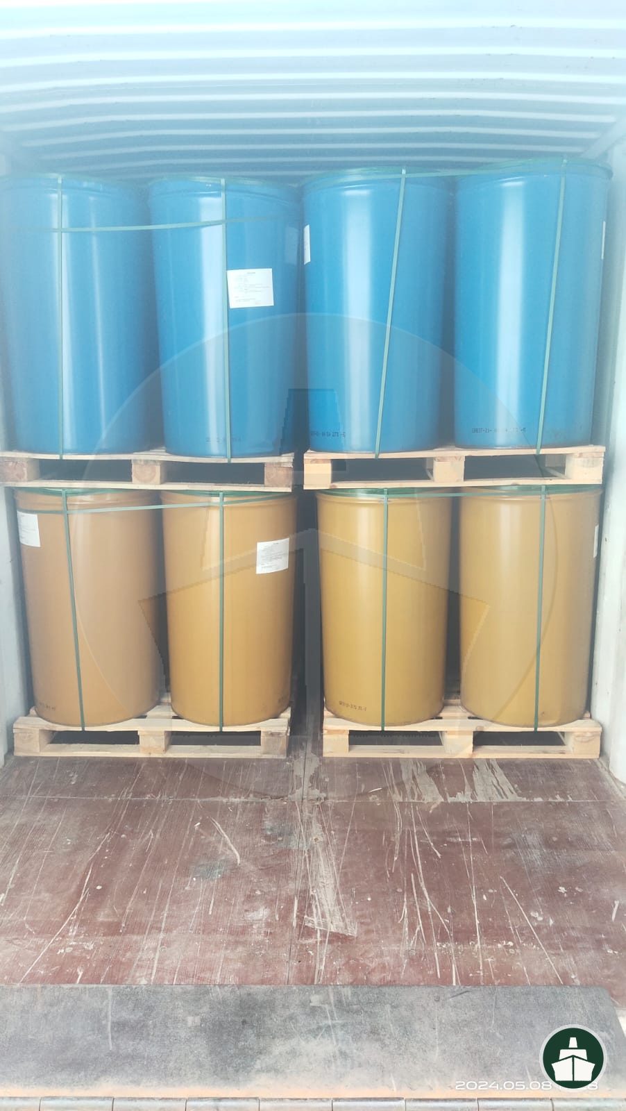 Palletised FMCG cargo secured for onward container movement from Jebel Ali